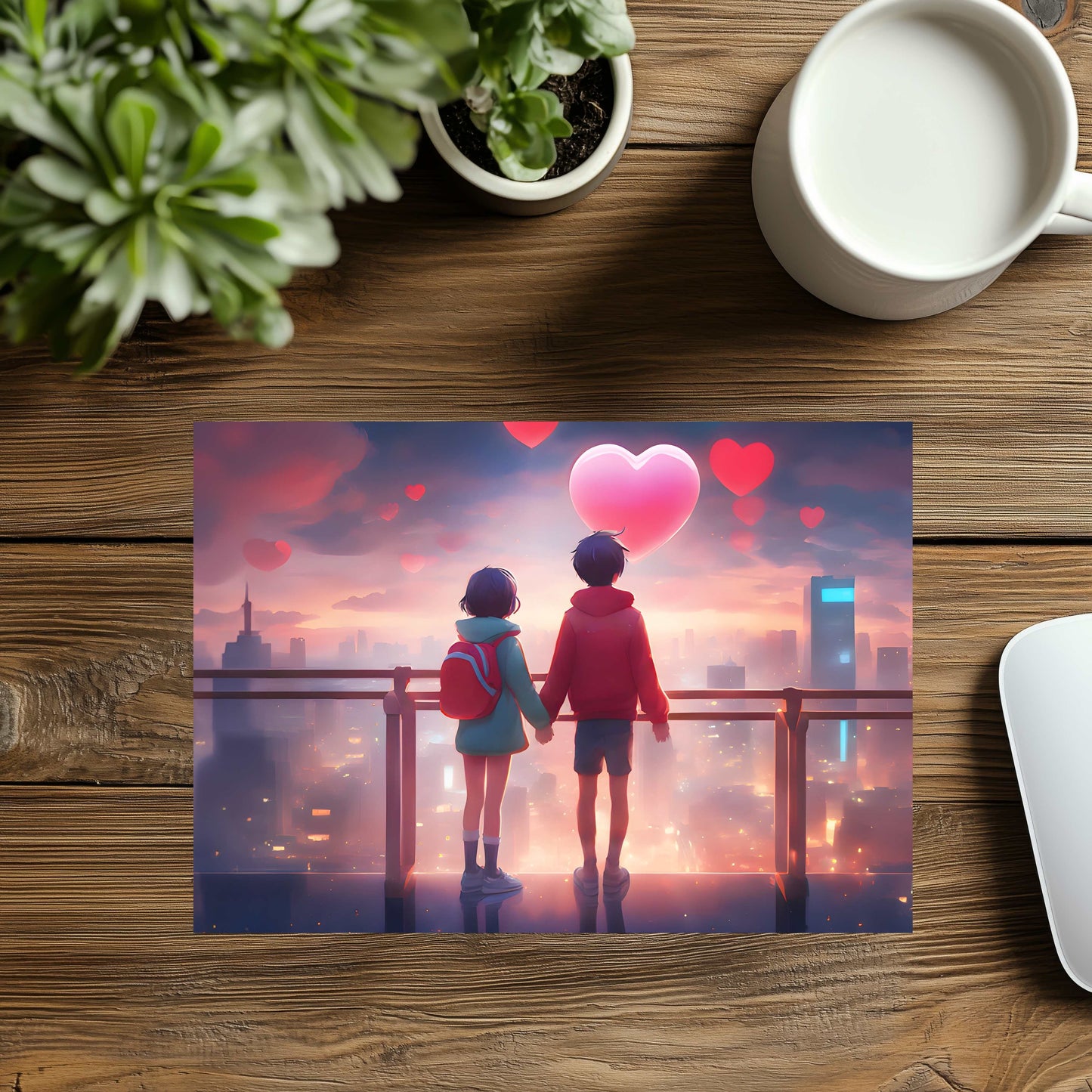 Sunset Love In The City Mousepad