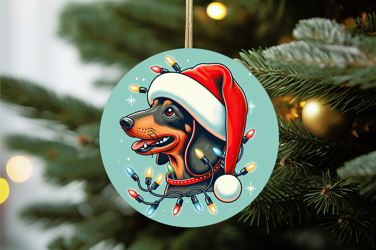 Dachshund Christmas Ornament (Version 2)
