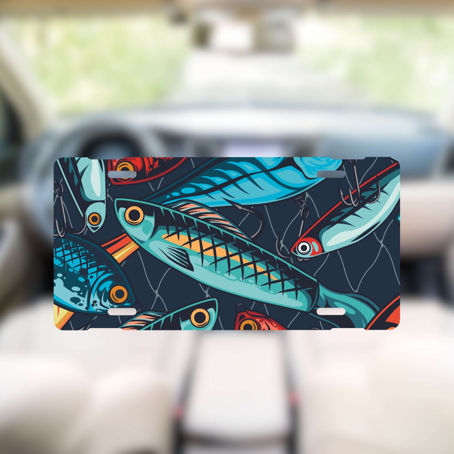 Blue Minnows License Plate