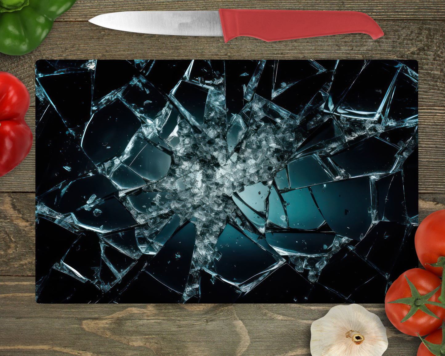 Broken Glass Cutting Board