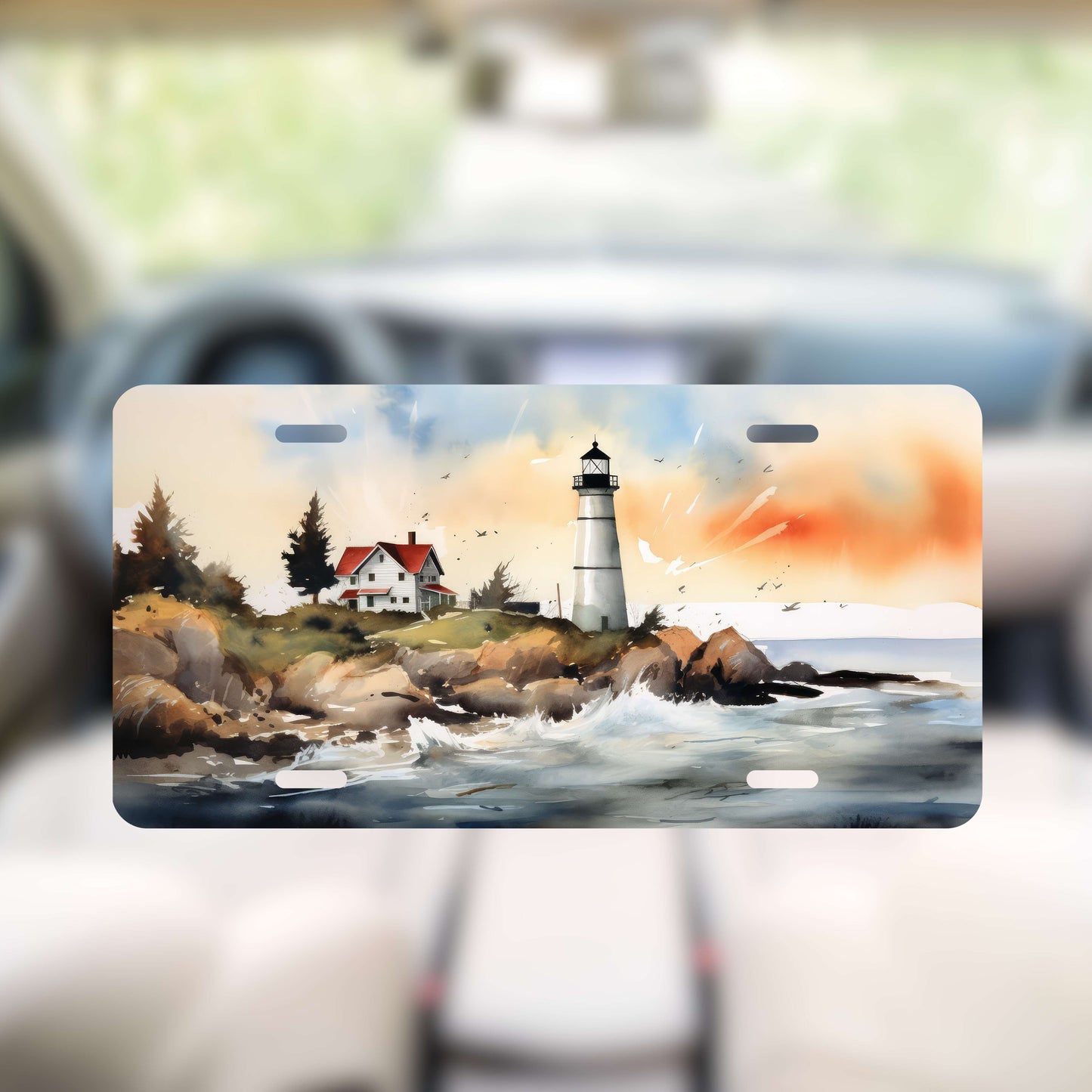 Lighthouse License Plate