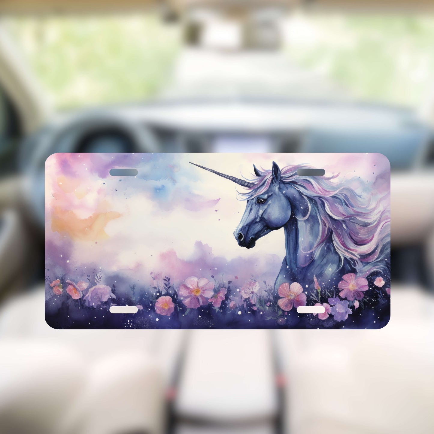 Unicorn License Plate