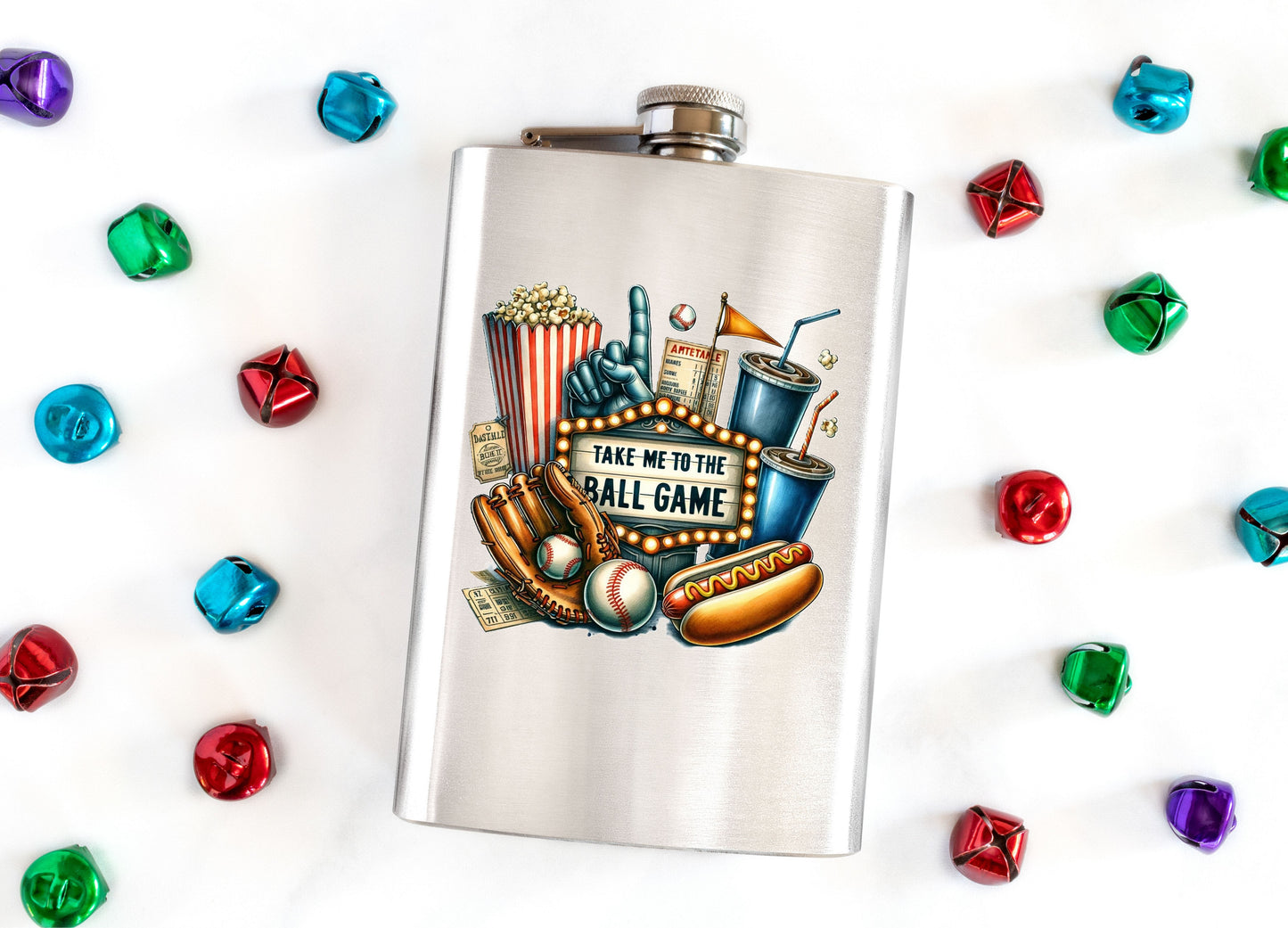 Take Me To The Ballgame Flask