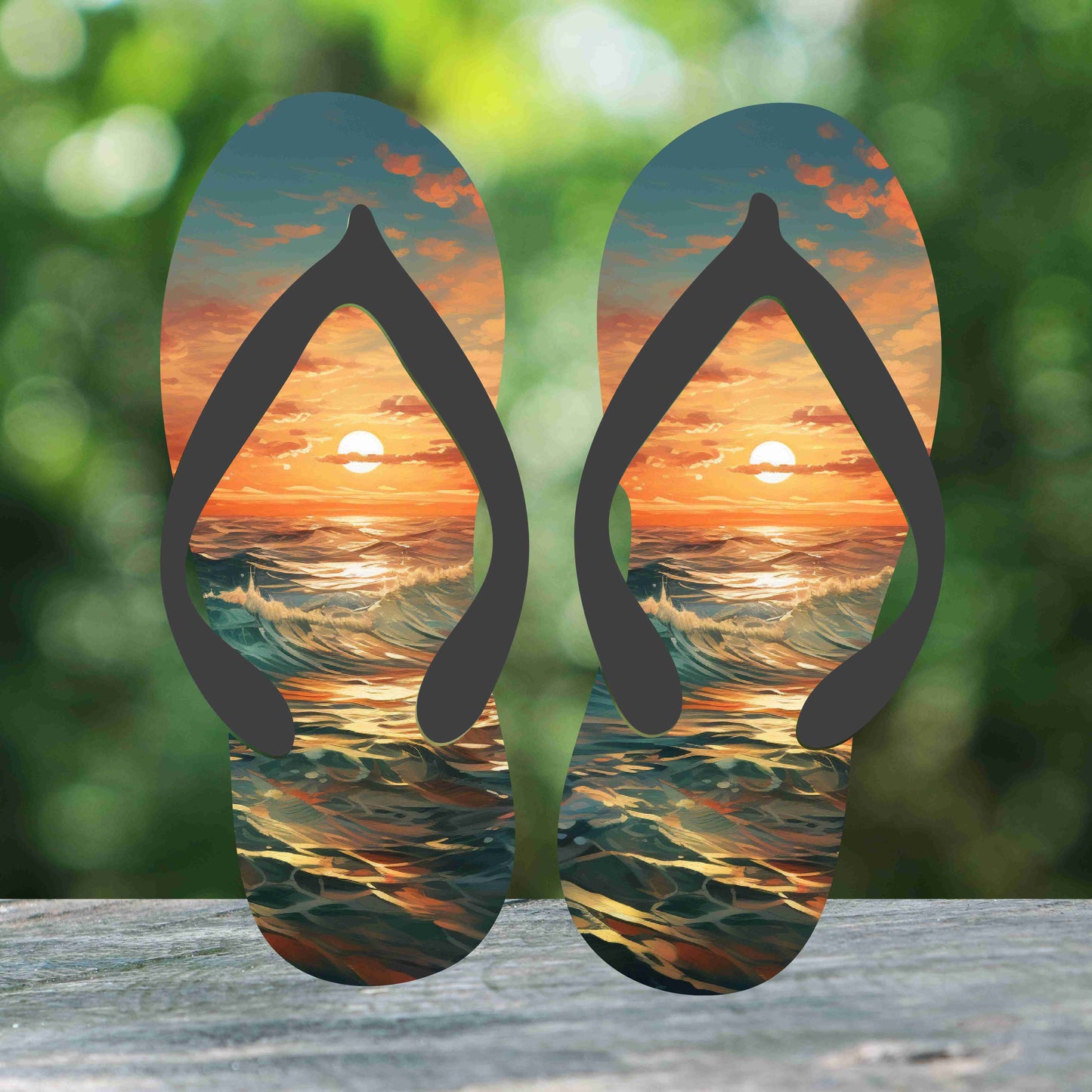 Beach Pop Art Flip Flops (V4)