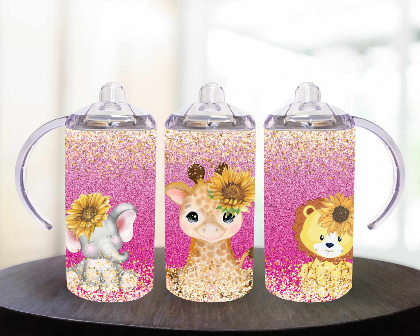 Safari Animals 12 oz Sippy Cup