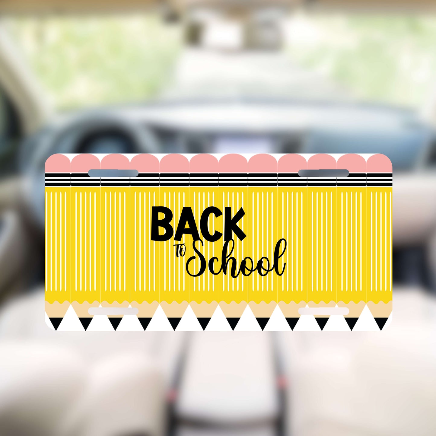 Back To School License Plate