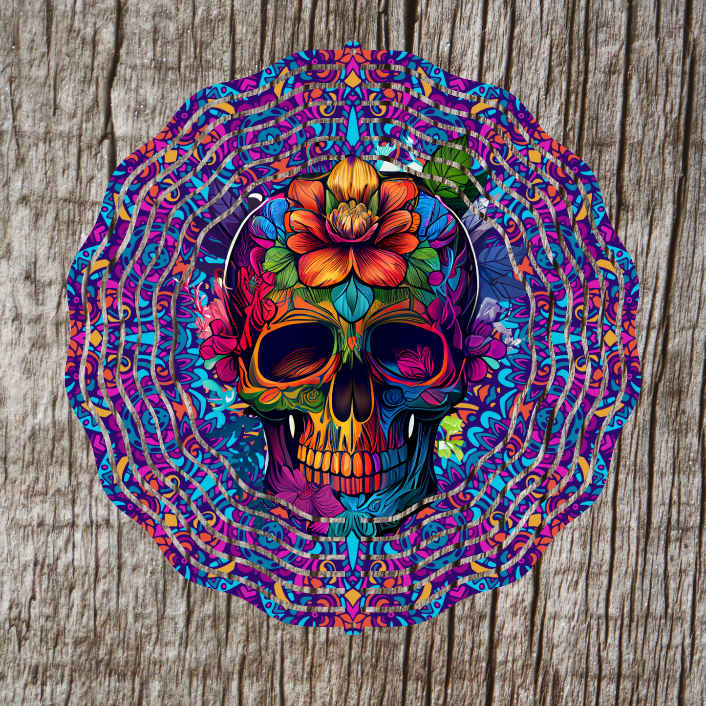 Sugar Skull Wind Spinner