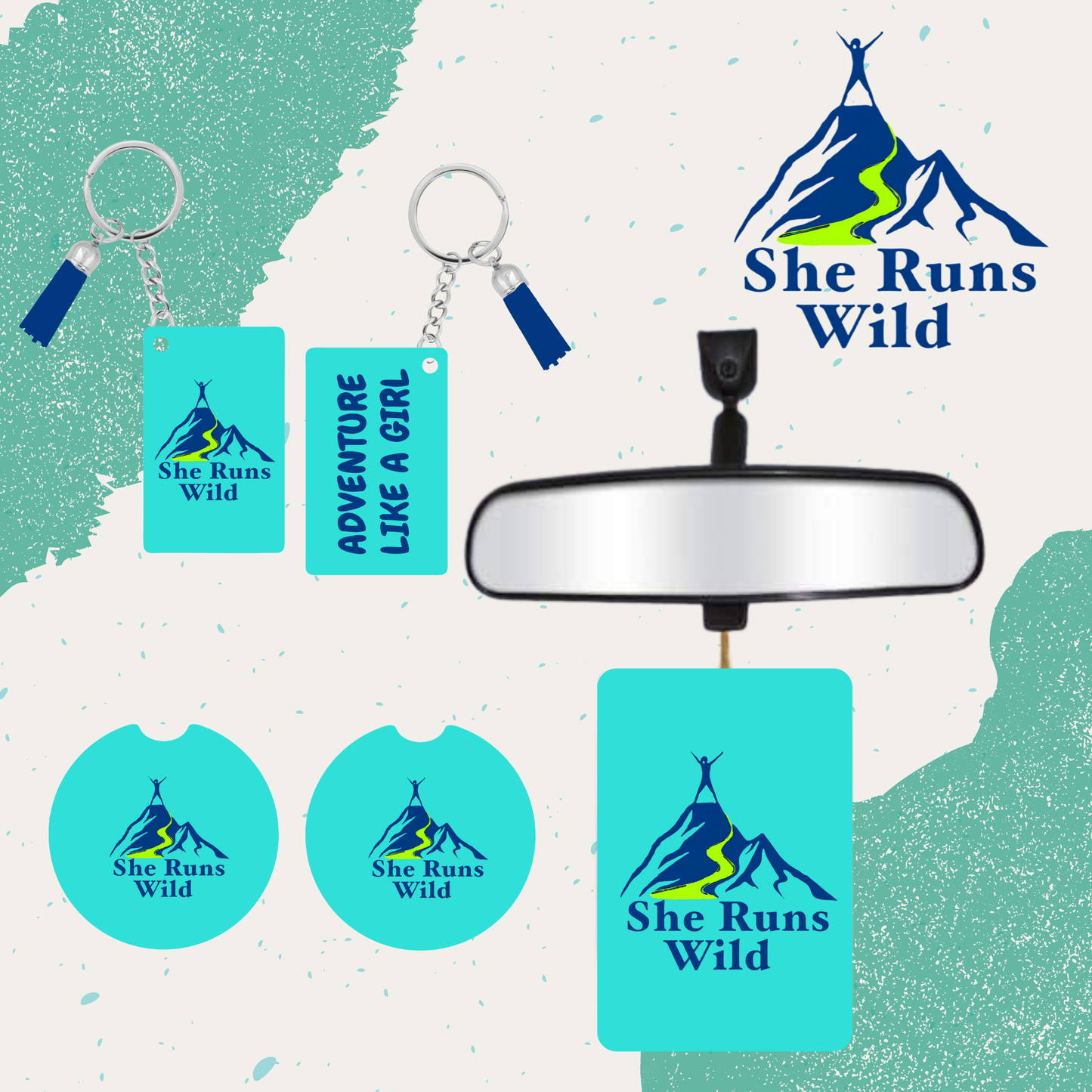 She Runs Wild Car Accessory Set