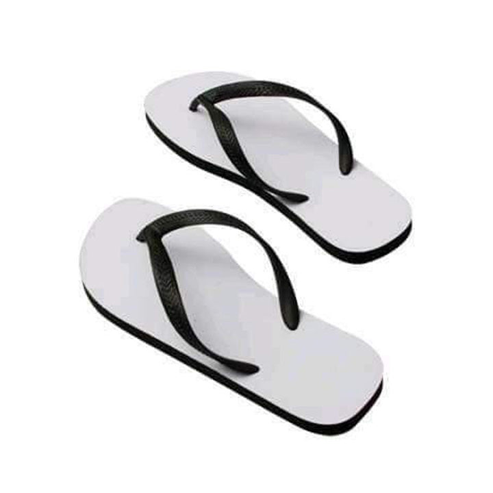 Blue Umbrella And Surf Board Flip Flops