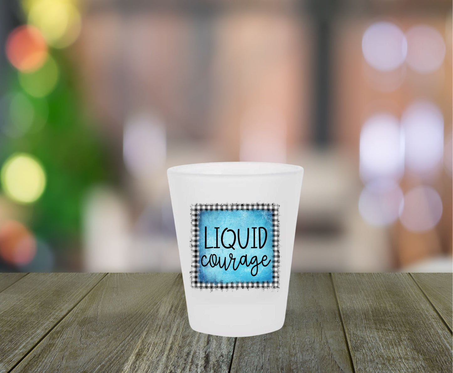 Liquid Courage Frosted Shot Glass