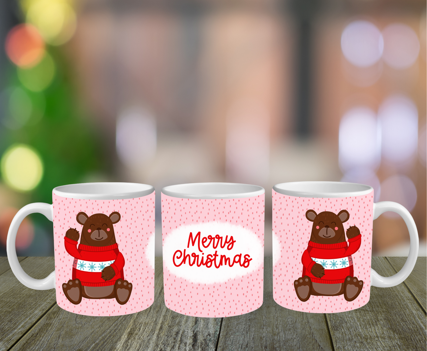 Merry Christmas Bear Mug
