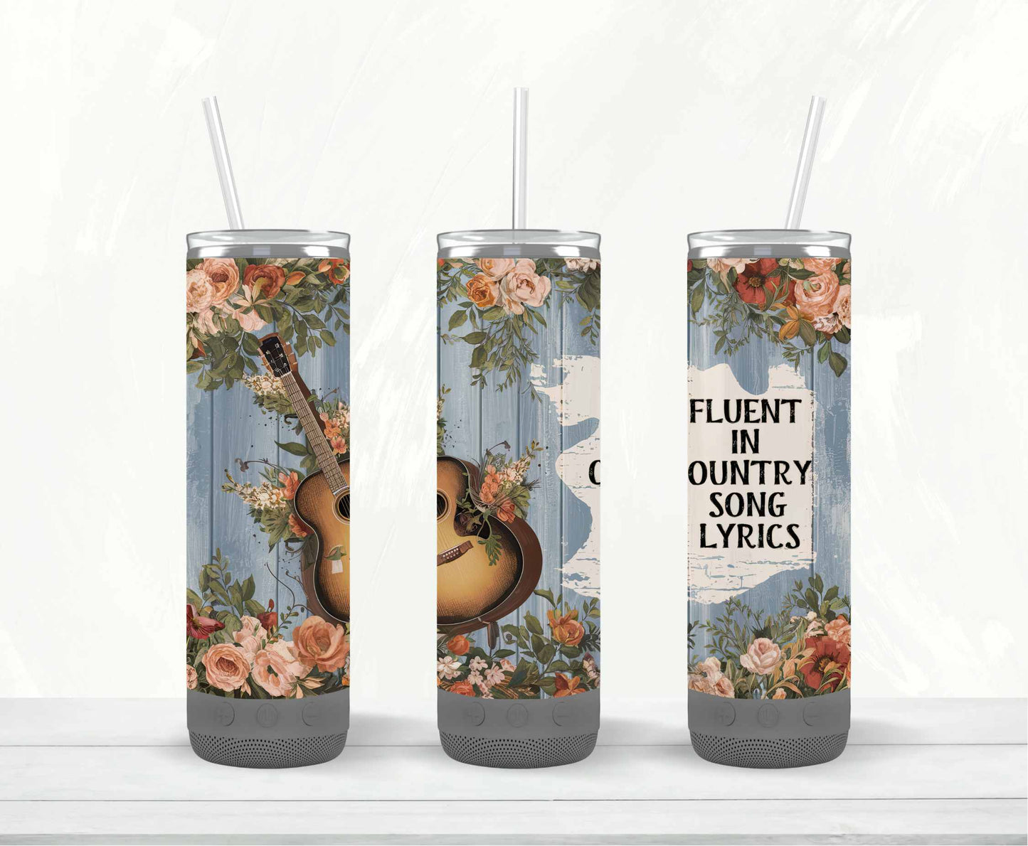 Fluent In Country Song Lyrics Speaker Tumbler