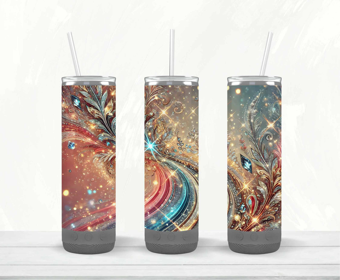 Sparkle Swirl Speaker Tumbler