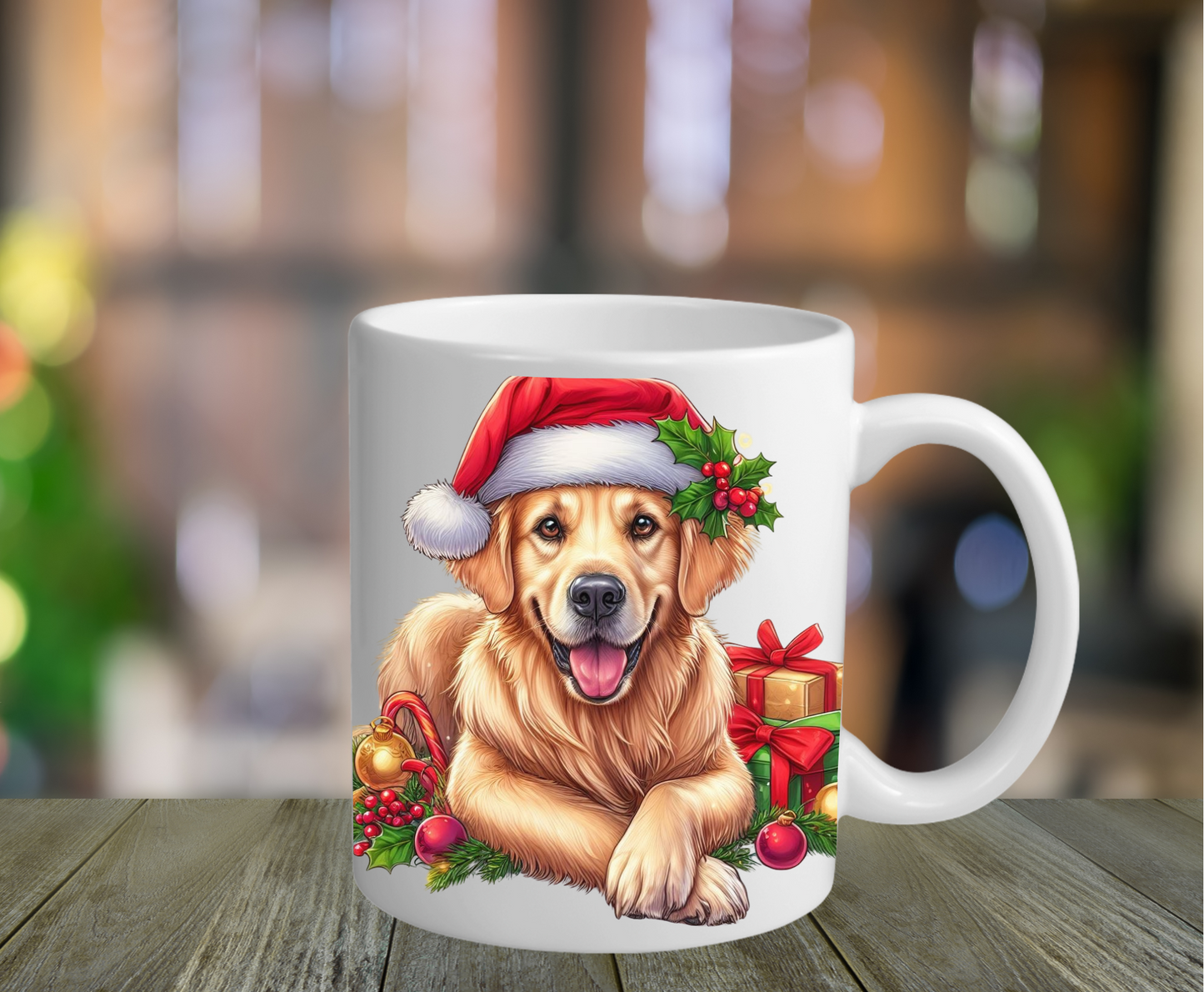 Golden Santa Mug