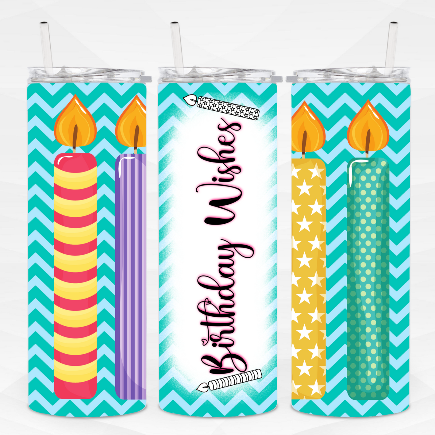 Birthday Wishes Skinny Tumbler