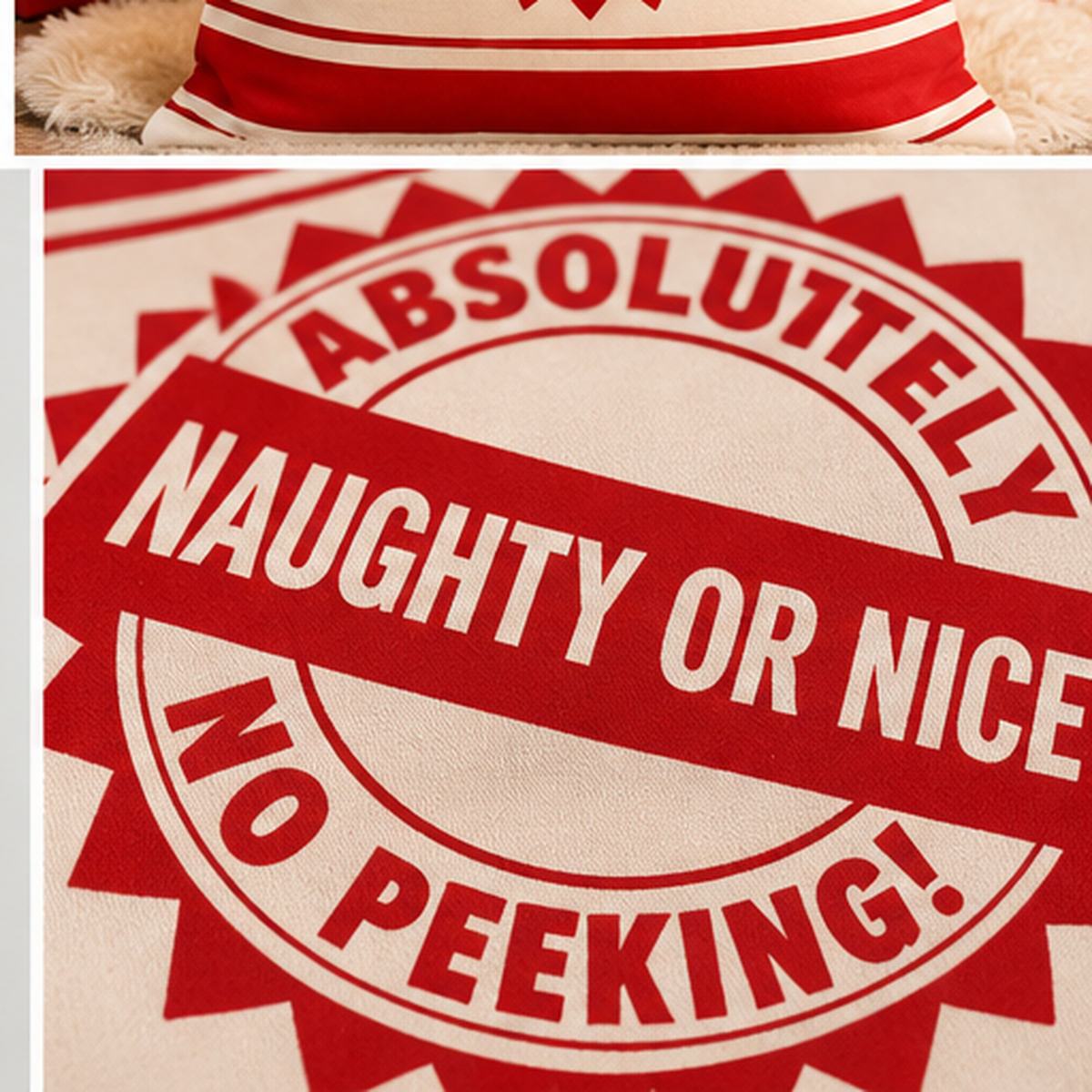Personalized Santa Christmas Gift Sack – Naughty or Nice? No Peeking!