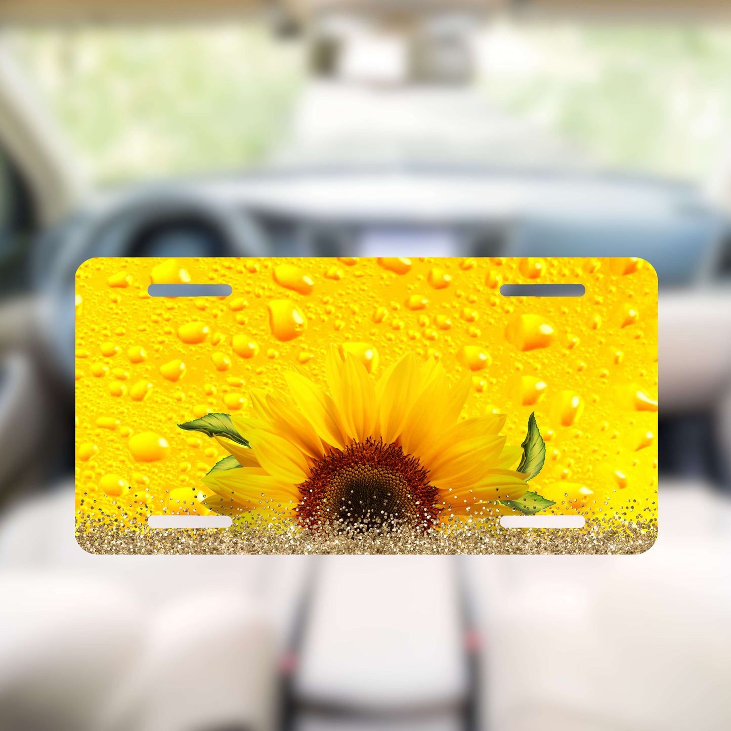 Sunflower License Plate