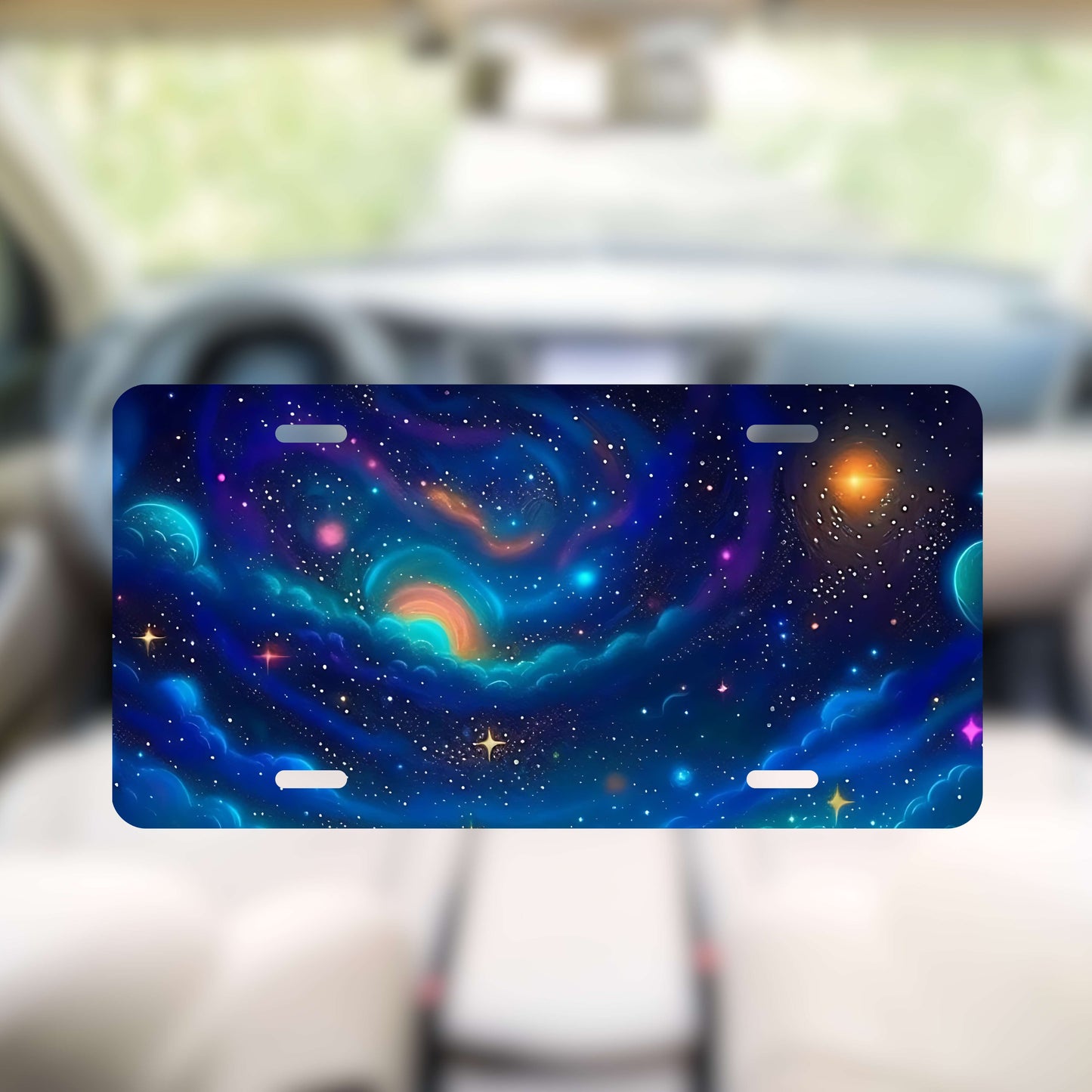 Starry Sky License Plate