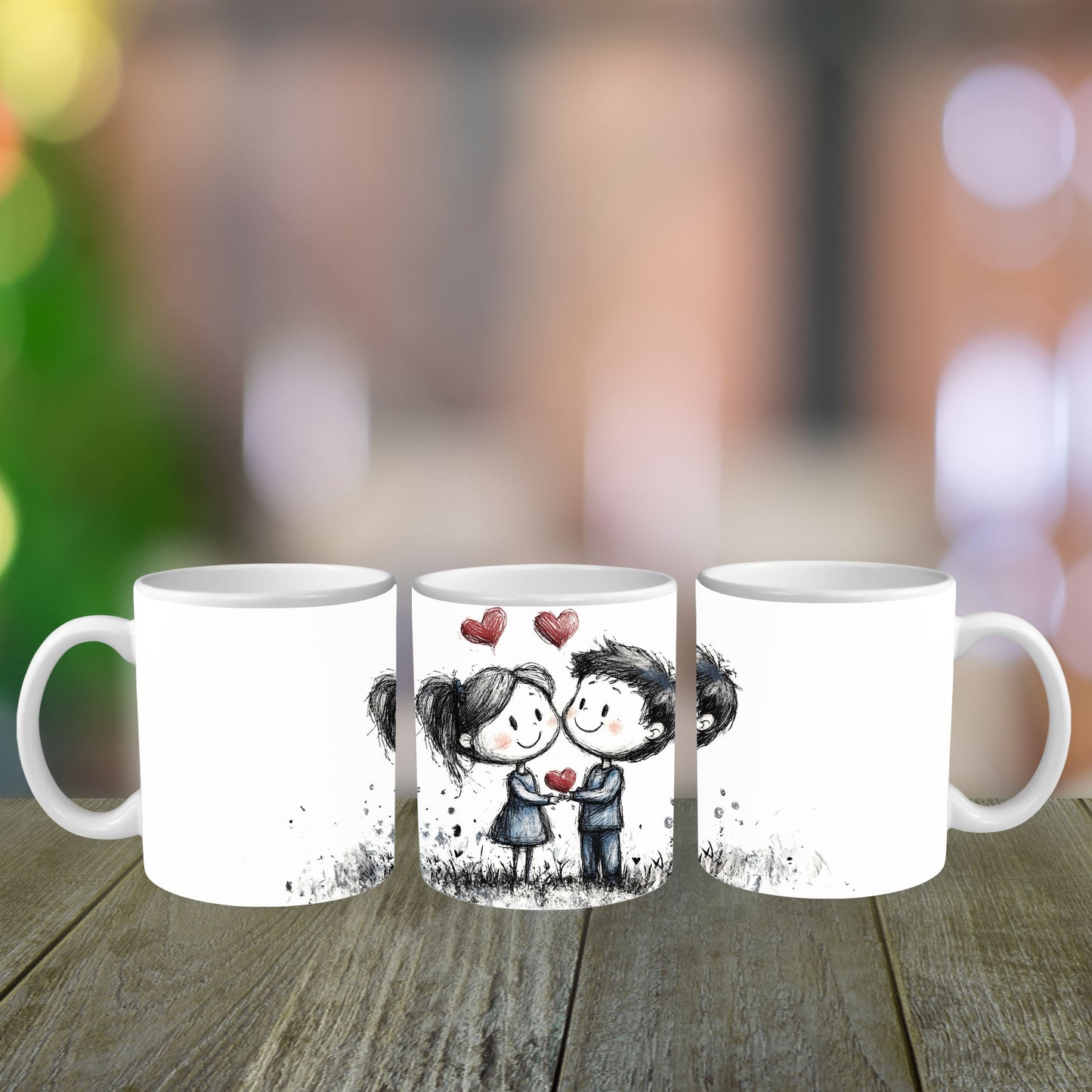 Love Couple Hearts Mug
