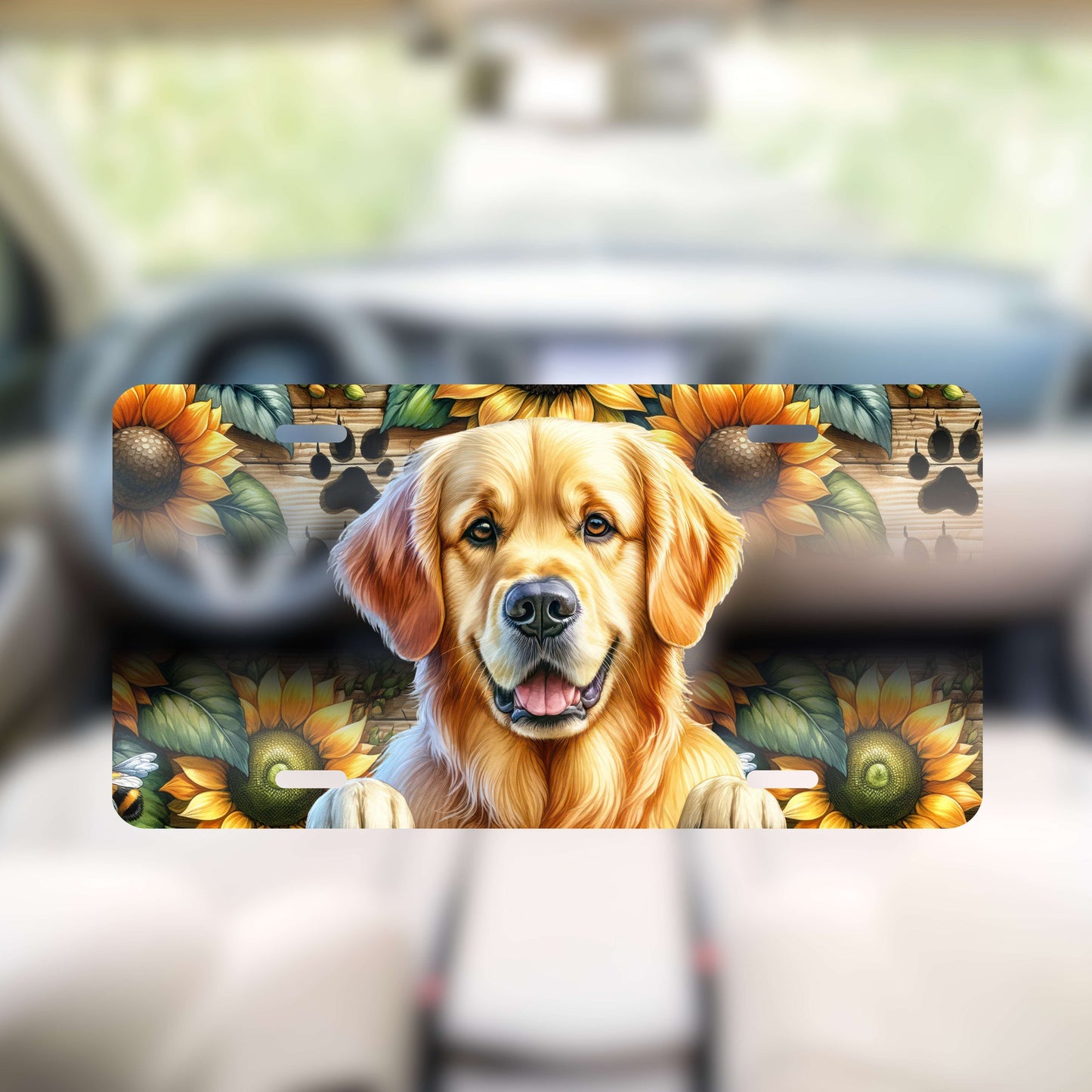 Golden Lab License Plate