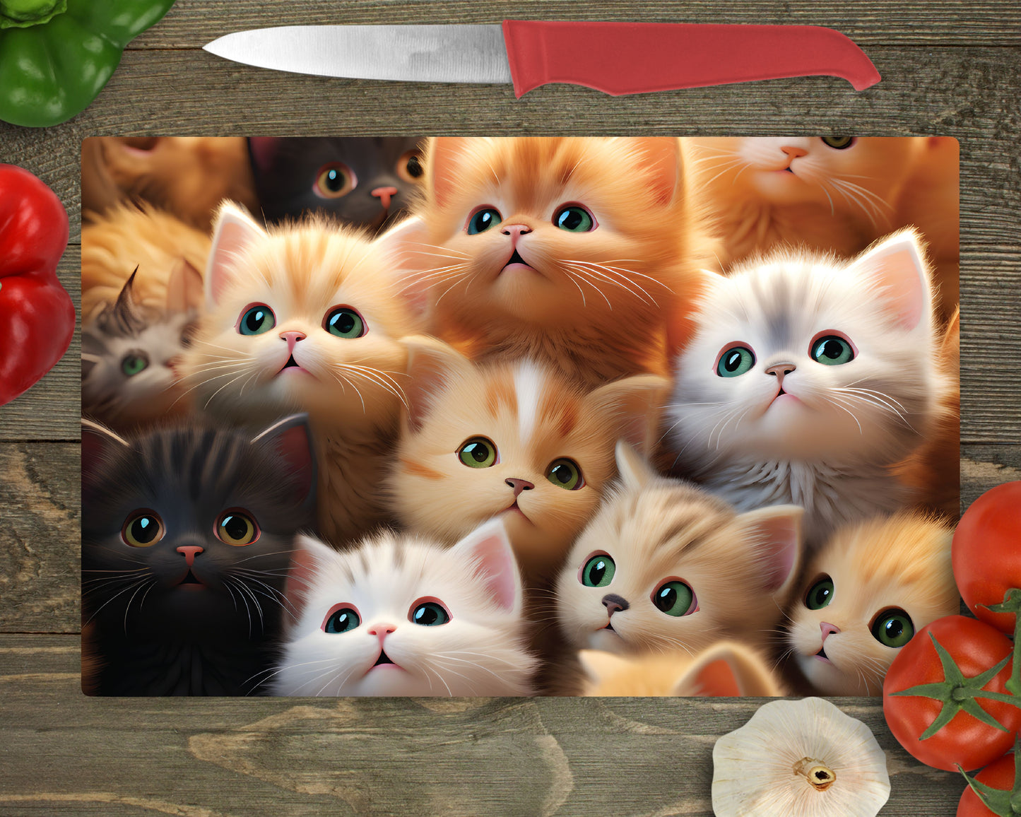 Multi Cats Cutting Board
