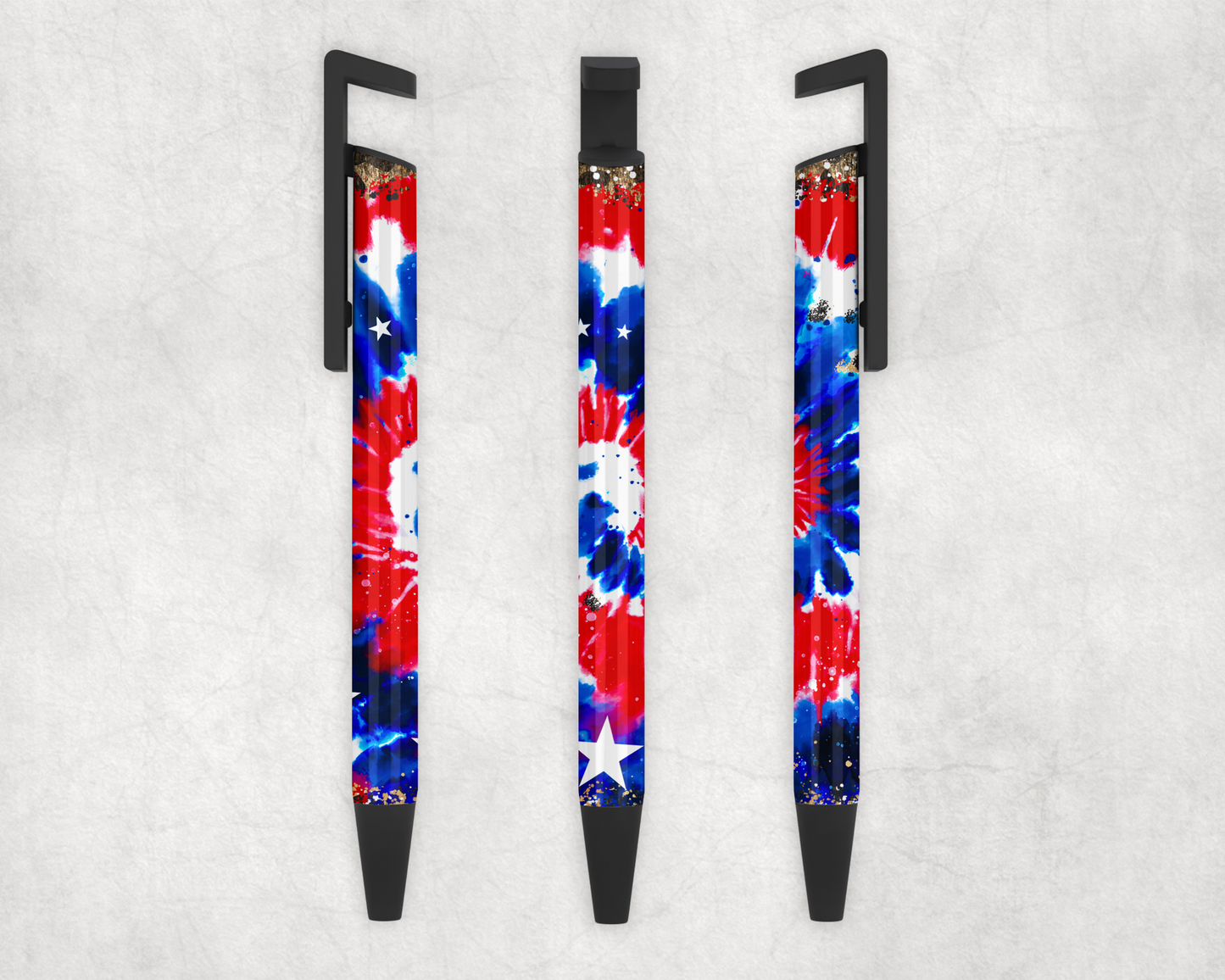 Patriotic Tie Dye Spiral Pen