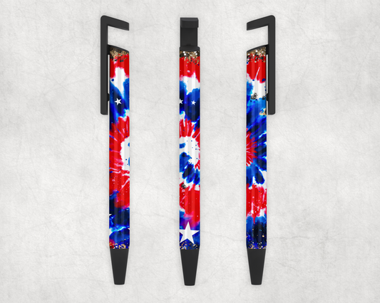 Patriotic Tie Dye Spiral Pen