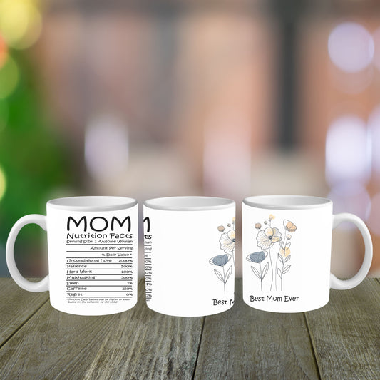 Mom Nutritional Facts Mug