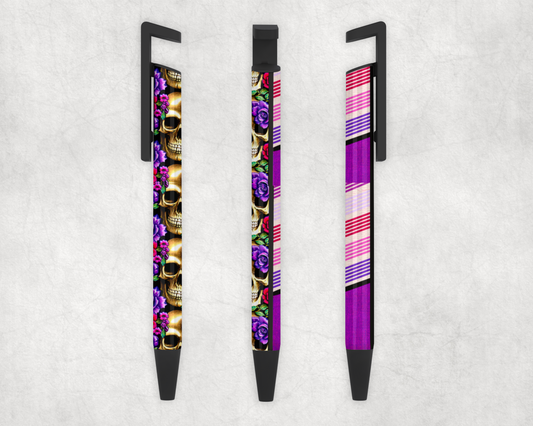 Skull And Flowers Pen