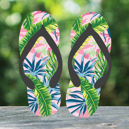 Tropical Leaves Flip Flops (v4)