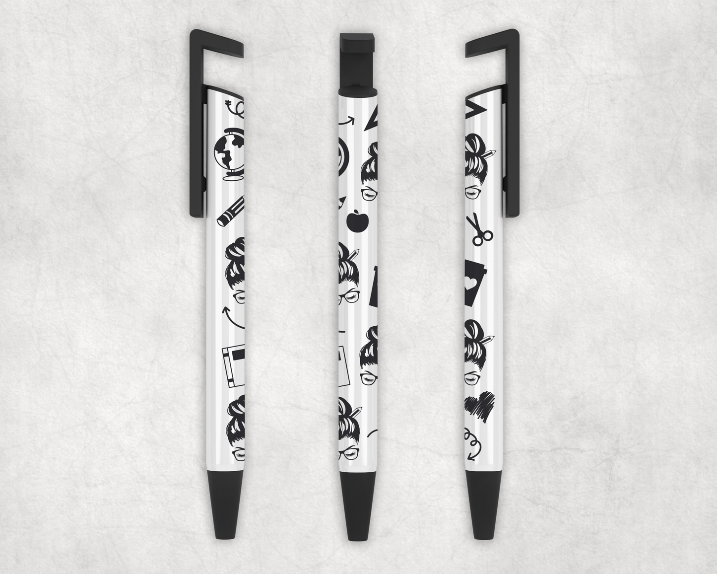 Teacher Messy Bun Pen