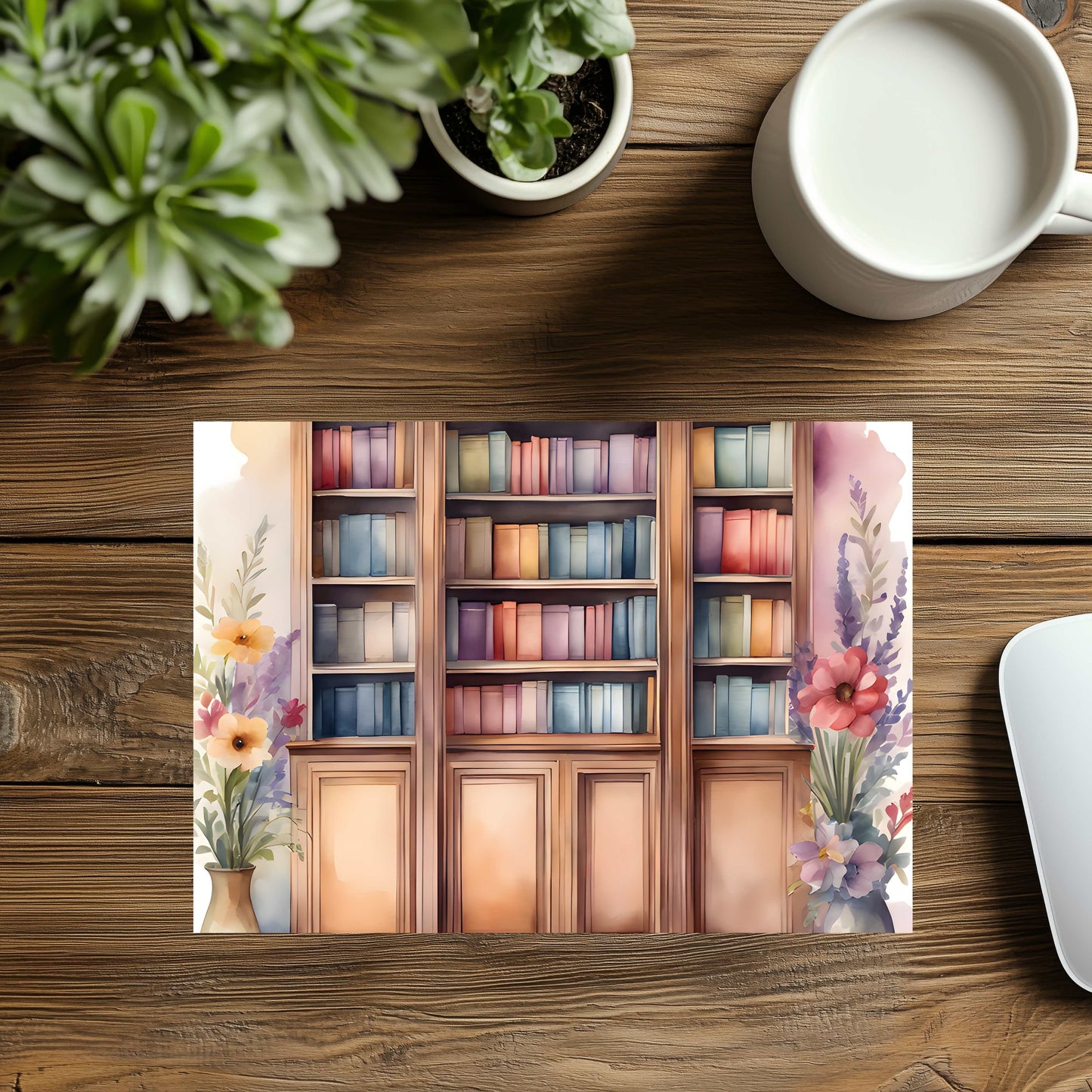 Bookshelves Of Books Mousepad