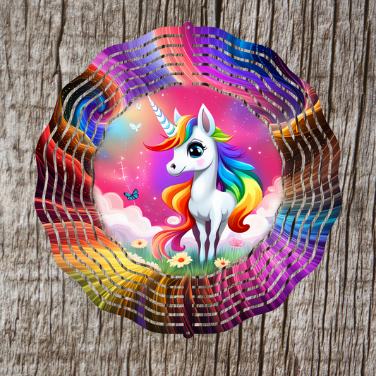 Cartoon Unicorn Wind Spinner