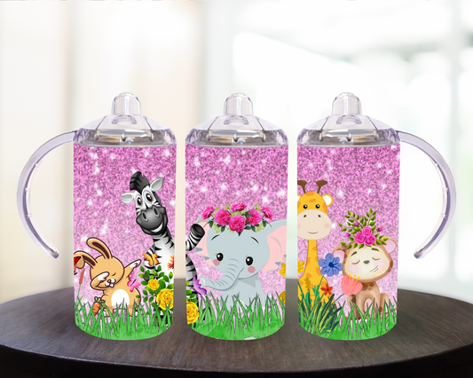 Safari Animals 12 oz Sippy Cup