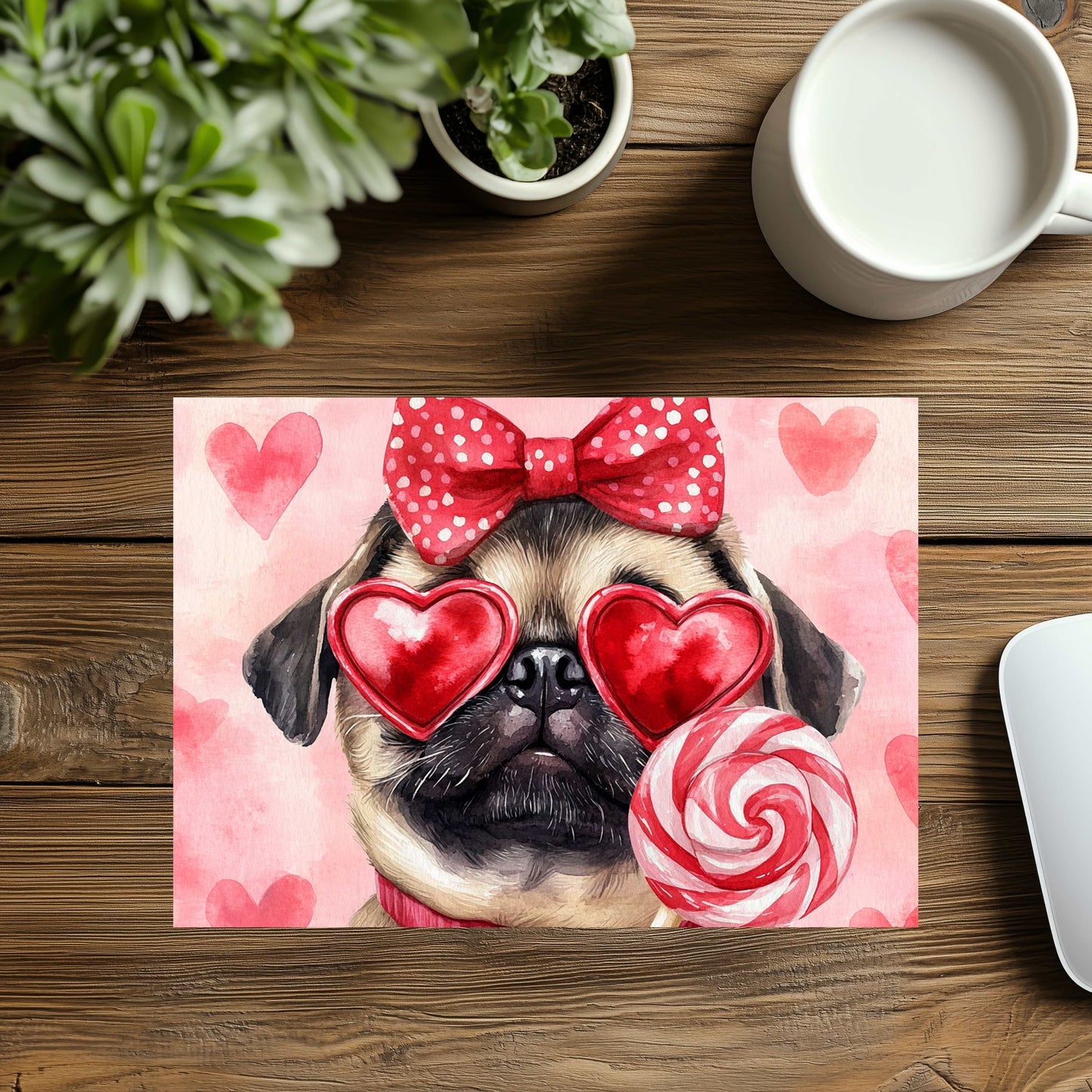 Pug Love Mousepad