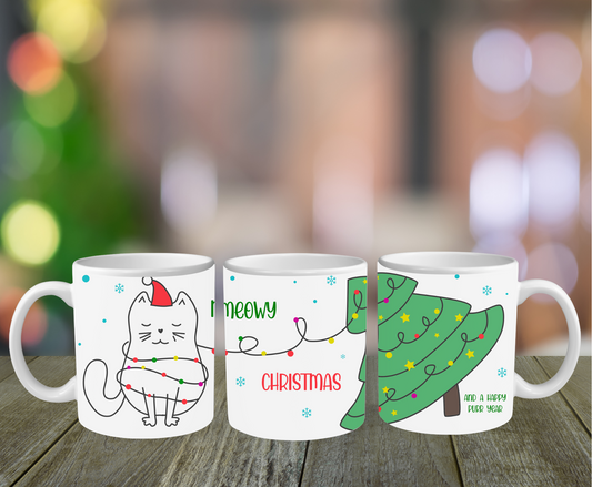 Meowy Christmas And A Happy Purr Year Mug