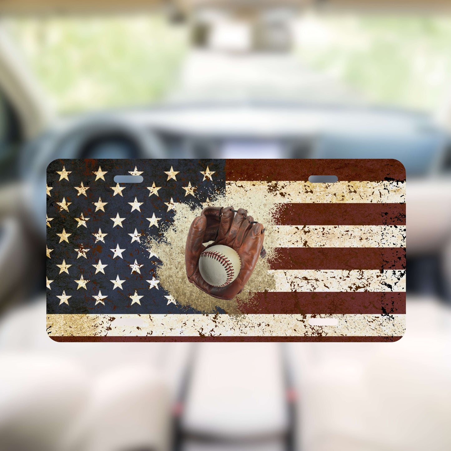 Baseball Glove License Plate