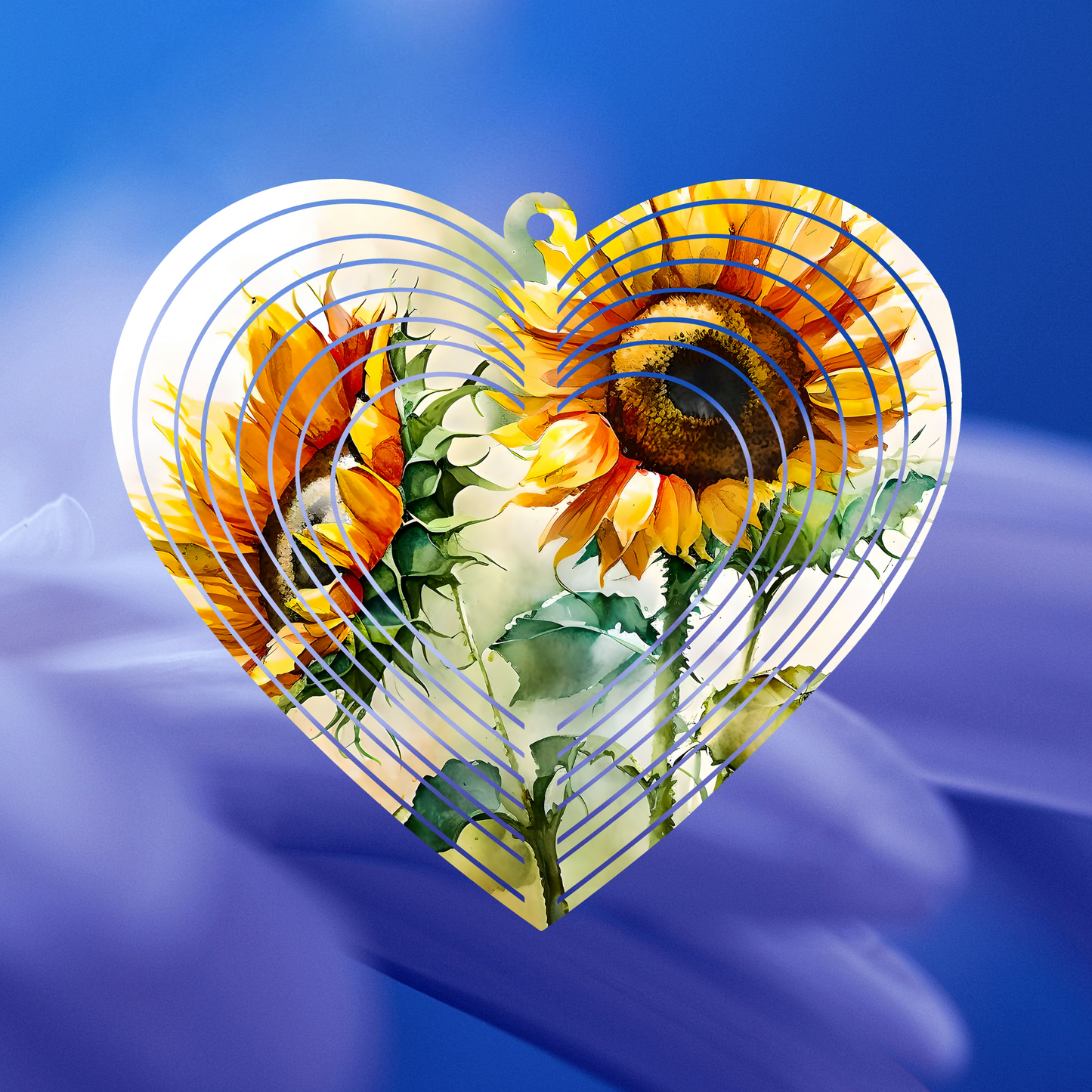 Sunflowers Heart-Shaped Wind Spinner