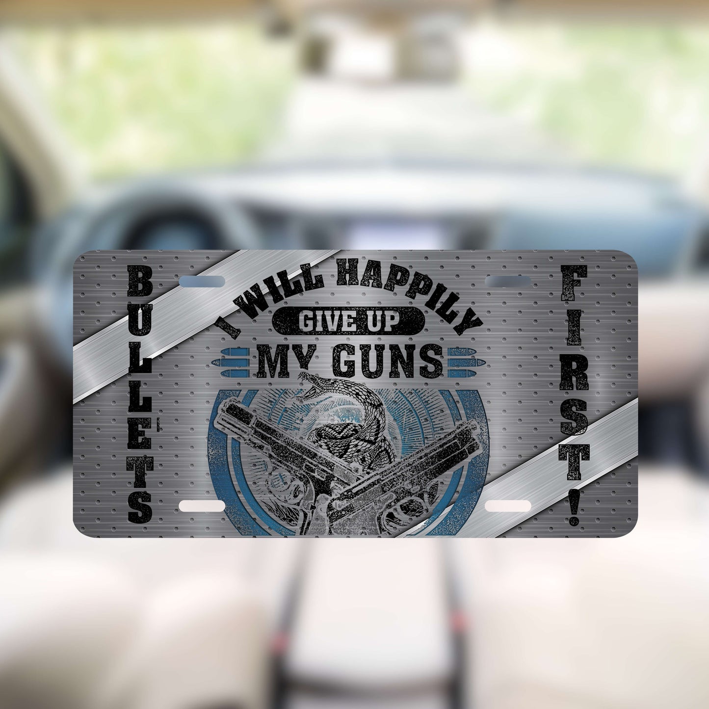 Bullets First License Plate