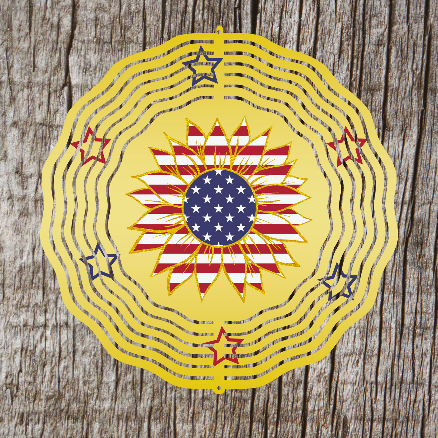Patriotic Sunflower Wind Spinner