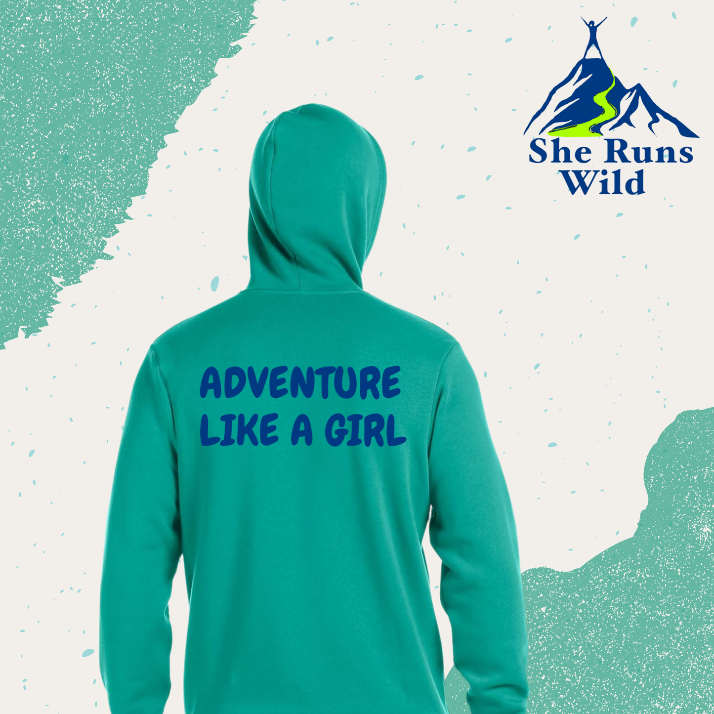 She Runs Wild Fleece Full-Zip Hooded Sweatshirt