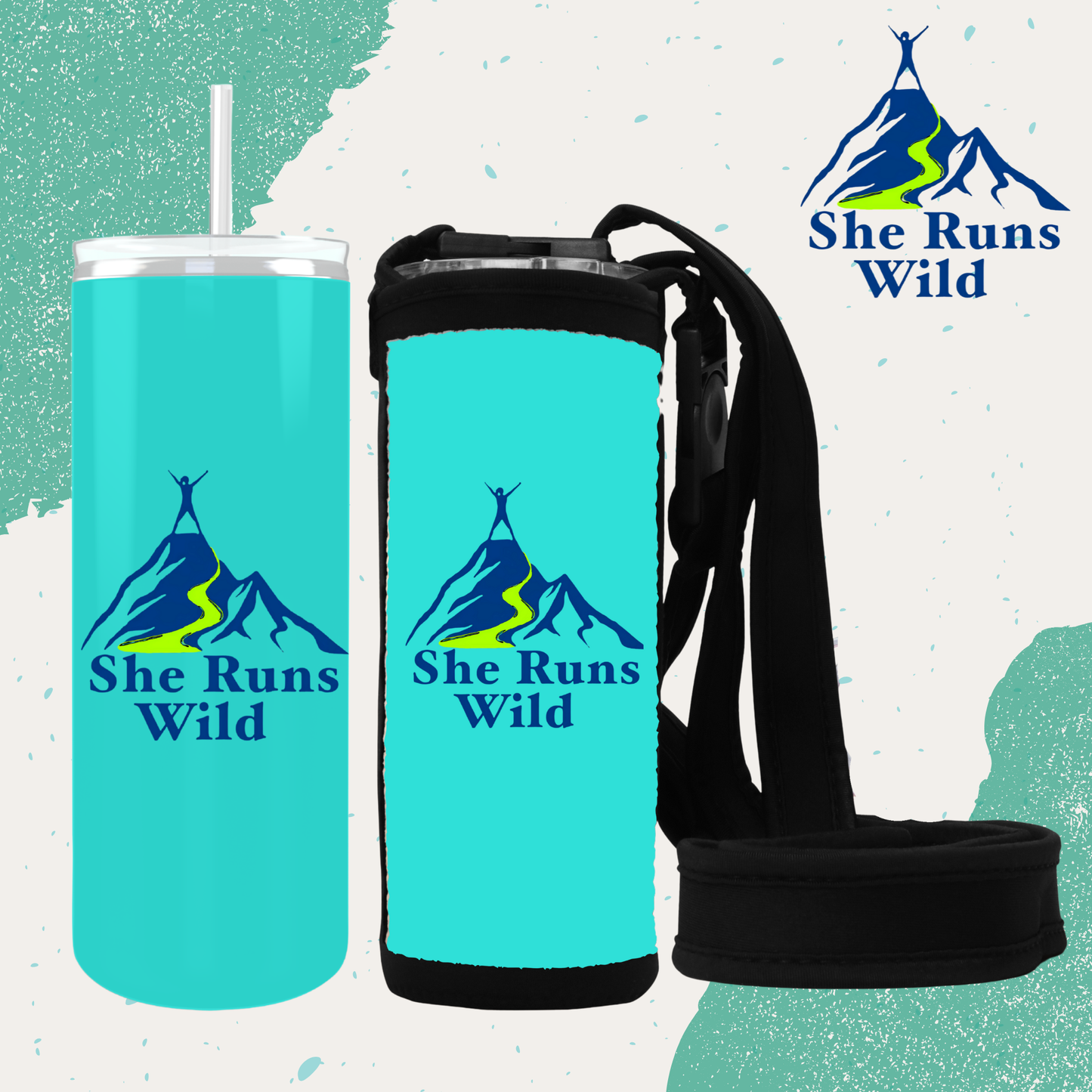 She Runs Wild Tumbler with Matching Tote