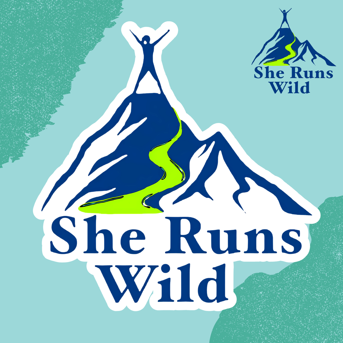 She Runs Wild Shaped Stickers