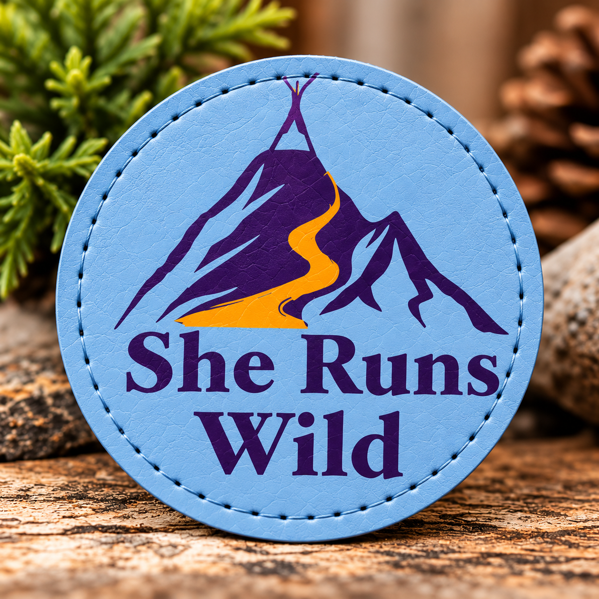 She Runs Wild Leatherette Patch