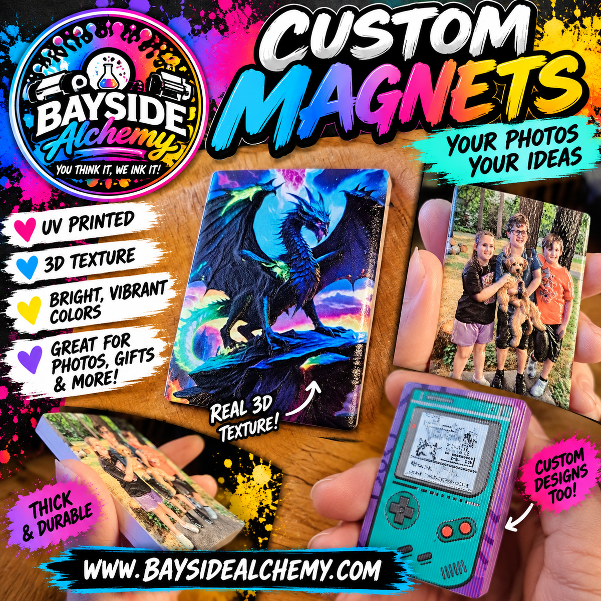 Custom UV Printed Ceramic Magnet – Personalized Photo, Logo or Design