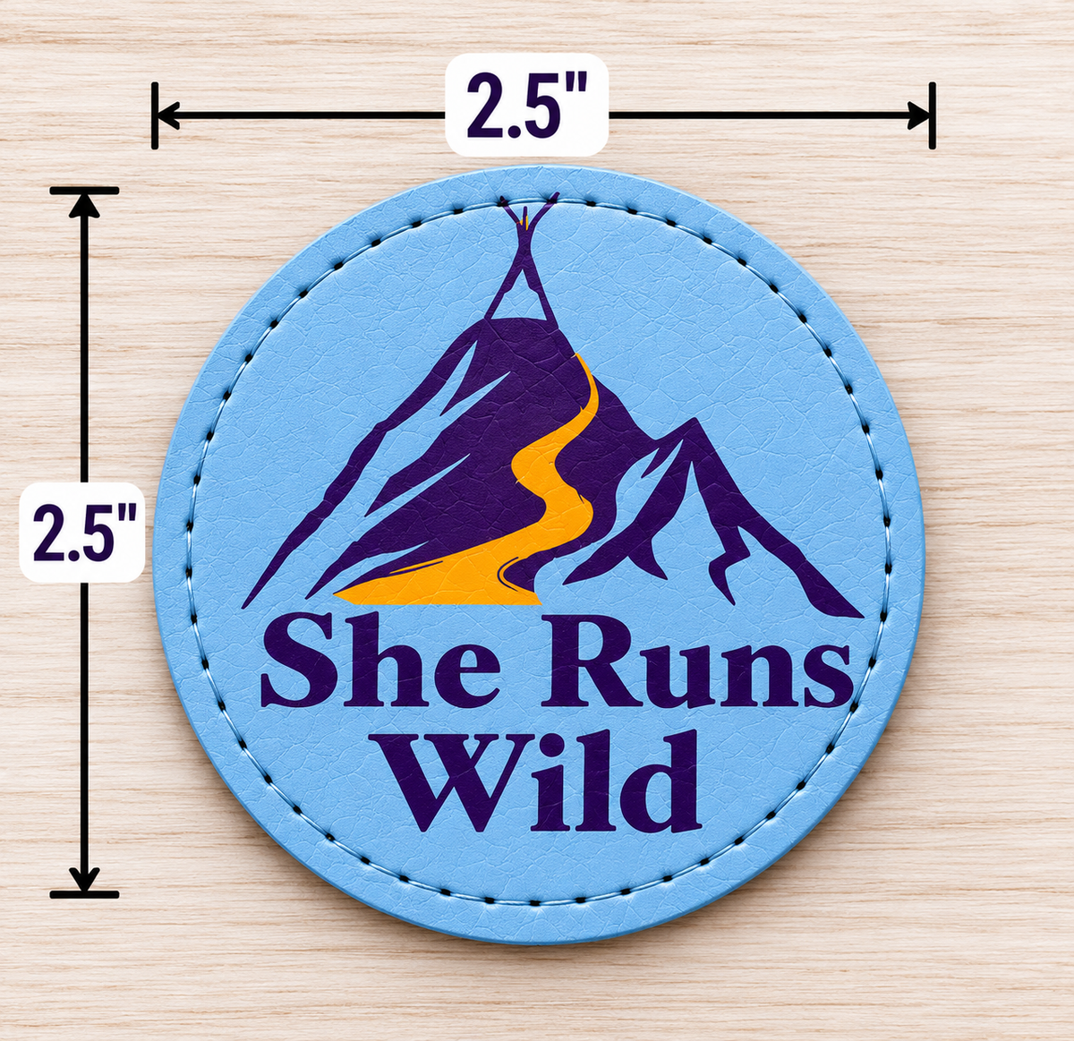 She Runs Wild Leatherette Patch