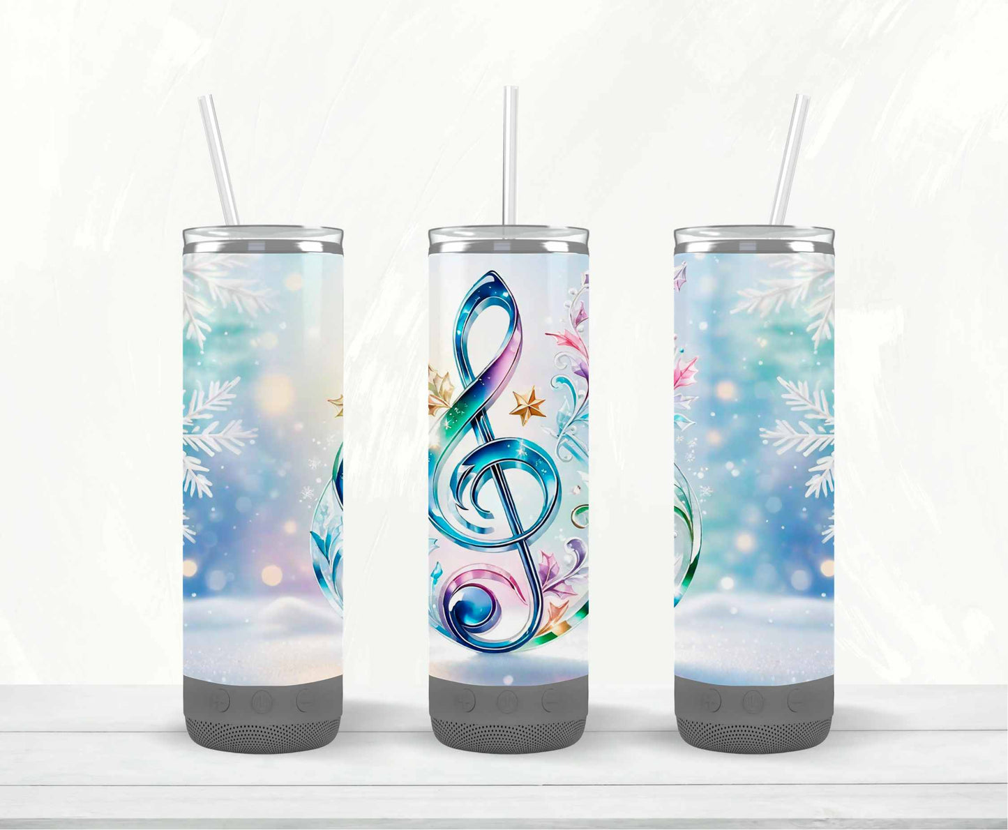 Pastel Musical Note Speaker Tumbler