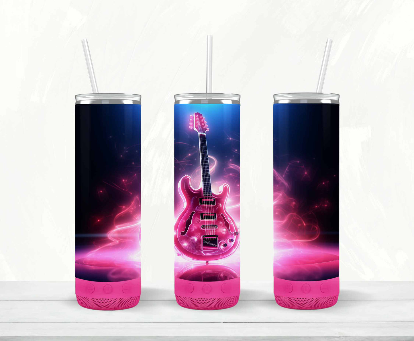 Pink Guitar Speaker Tumbler