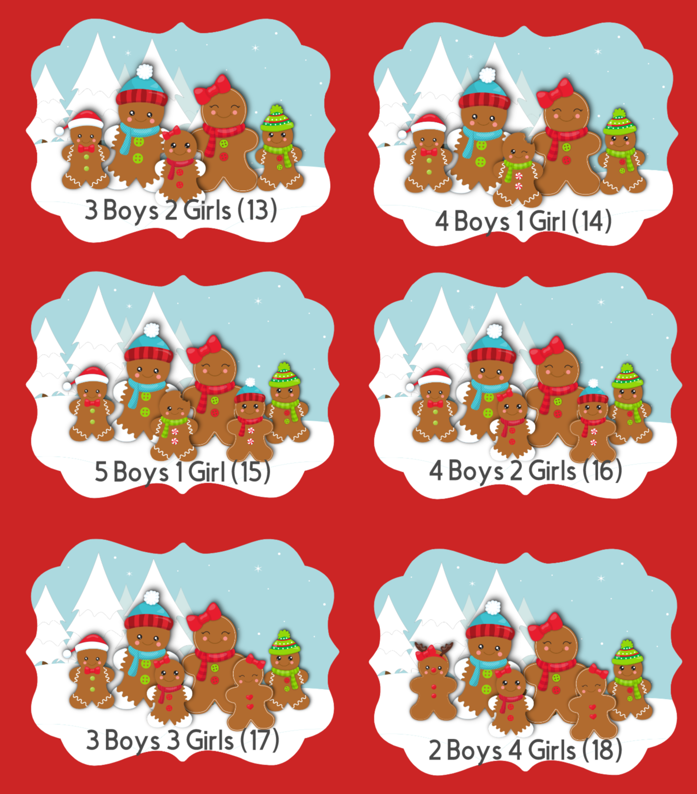 Gingerbread Family Personalized Ornament