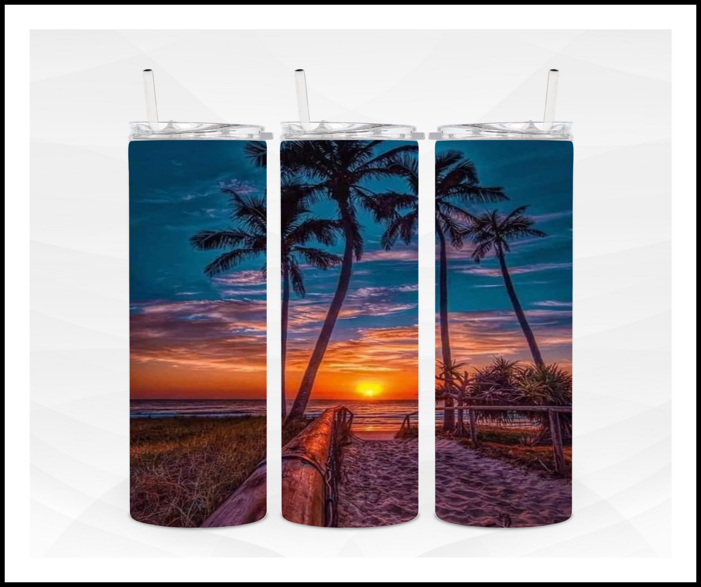 Palm Tree Skinny Tumbler